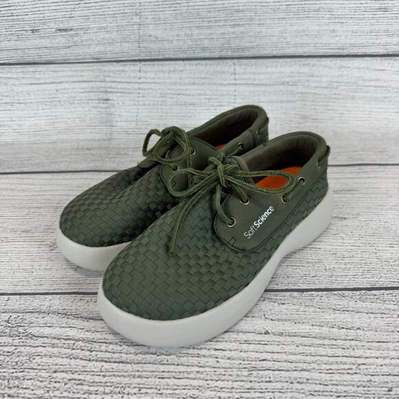 Soft Science Women's Green Weave Light Walker Lace Up Shoes Size 6 - Picture 1 of 11